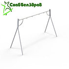 Качели двойные на металлических стойках с подвеской, фото 4