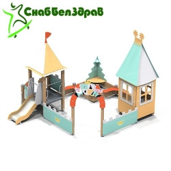 Песочный дворик с горкой "Белоснежка"