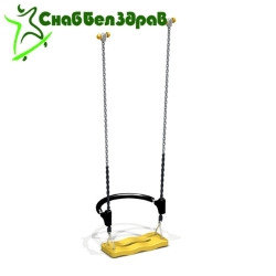 Сиденье со спинкой прорезиненное для качелей