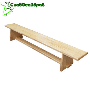 Скамейка гимнастическая полностью из щита сосны, 2000 мм
