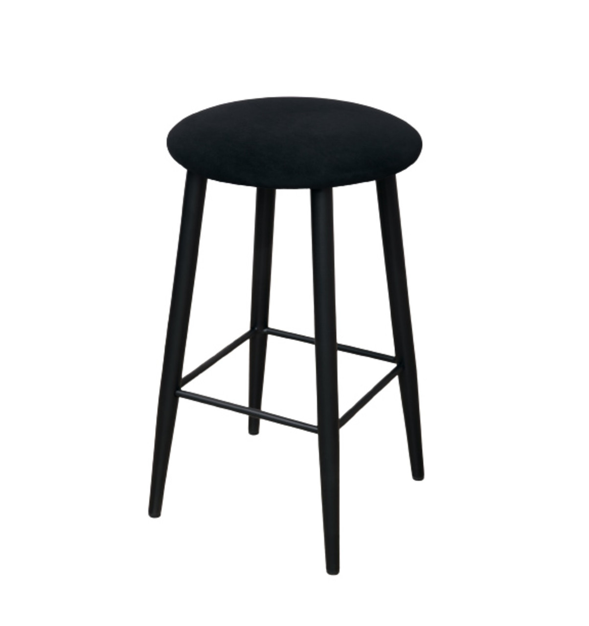 Полубарный табурет "Техас" Черный матовый/Катания Блэк