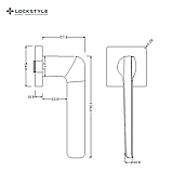 Ручки дверные LOCKSTYLE FLOW ZN NBM ( матовый никель), фото 2