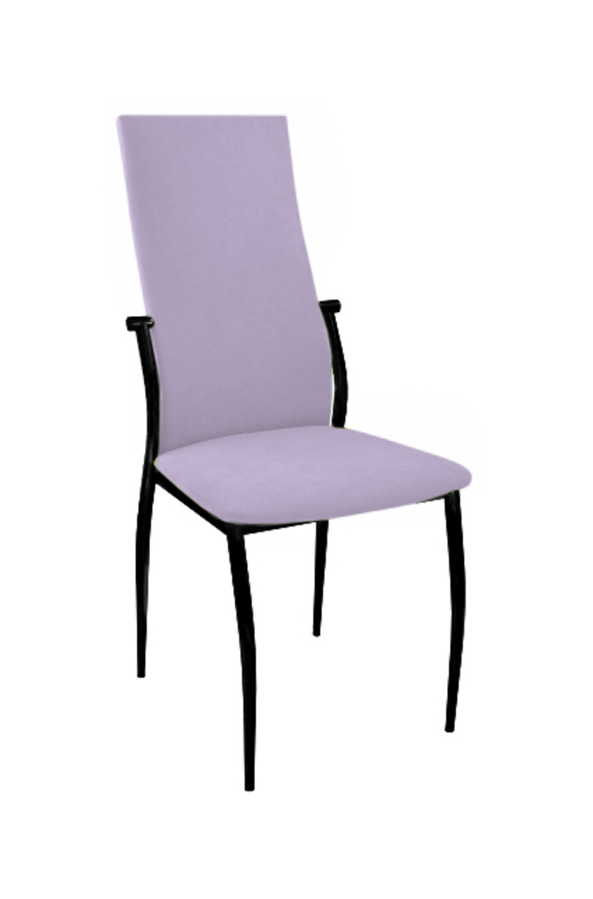 Стул "Комфорт" с утонением эмаль черный муар/велюр Catania Lavender