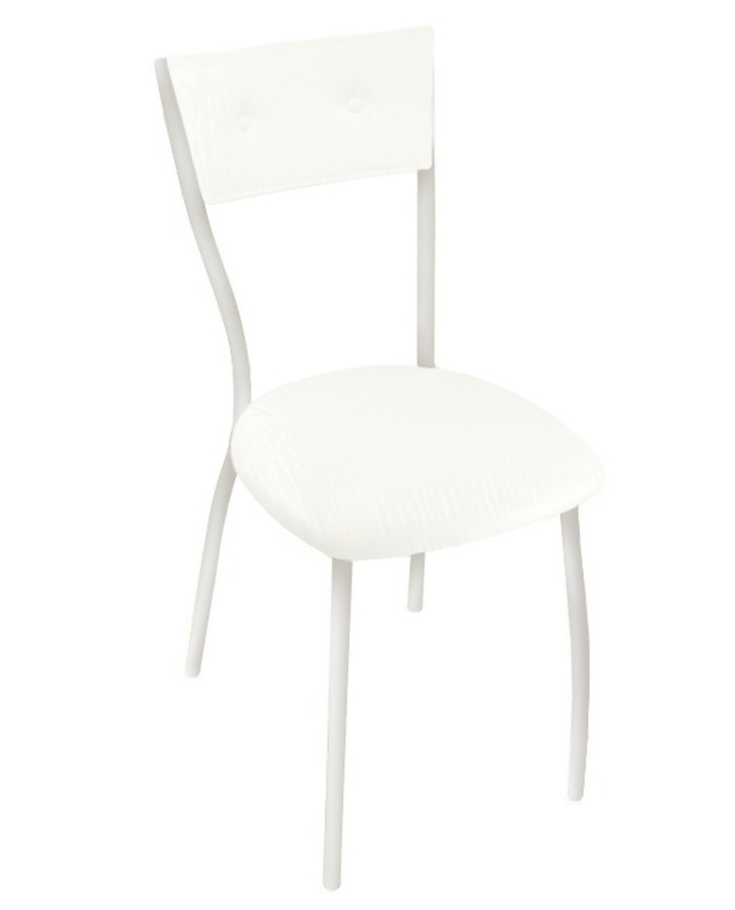 Стул "Канзас" каркас белый матовый/Линкольн белый