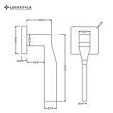 Ручки дверные LOCKSTYLE GRAND ZN AL6 ( черный), фото 2