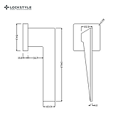 Ручки дверные LOCKSTYLE MIRAGE ZN CBM ( матовый хром), фото 2