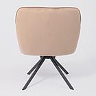 Кресло VIRGINIA, поворотное, велюр, капучино HCJ-11/черный, фото 3