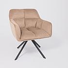 Кресло VIRGINIA, поворотное, велюр, капучино HCJ-11/черный, фото 4