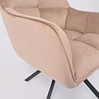 Кресло VIRGINIA, поворотное, велюр, капучино HCJ-11/черный, фото 7