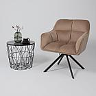 Кресло VIRGINIA, поворотное, велюр, капучино HCJ-11/черный, фото 10