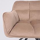 Кресло VIRGINIA, поворотное, велюр, капучино HCJ-11/черный, фото 8