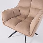 Кресло VIRGINIA, поворотное, велюр, капучино HCJ-11/черный, фото 9