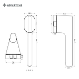 Ручки дверные LOCKSTYLE PERIDOT MOV AL6 (черный), фото 2