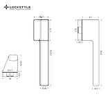 Ручки дверные LOCKSTYLE ULTRON MPR AL6 (черный), фото 2