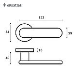 Ручки дверные LOCKSTYLE OVA ZR цвет BB (матовое золото), фото 2