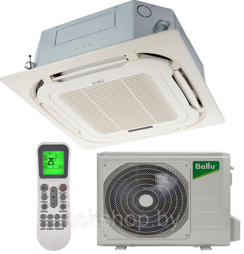 Комплект Ballu Machine BLC_C-36HN1_21Y кассетного типа, трубы 3/8 + 5/8