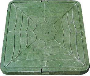 Люк полимерно-композитный квадратный 665х665х60мм (Зеленый)  Класс нагрузки А (пешеходная зона)