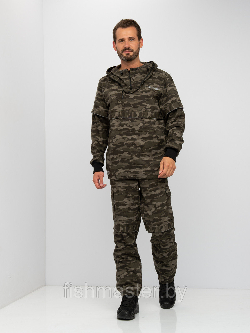 Костюм летний HUNTSMAN Антигнус Люкс цв.Милитари тк.Твил-Пич