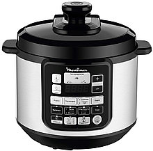 Мультиварка Moulinex -скороварка CE620D32 серебристый, черный