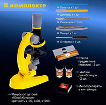 Микроскоп детский «Юный ботаник» кратность х100, х400, х1200, фото 2