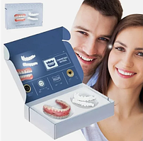 Накладные виниры для всей челюсти  Silicone Reline Protect Denture Set. 2 комплекта