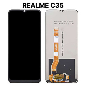 Экран для Realme C35 c тачскрином, черный