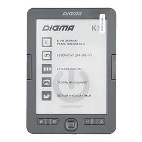 Digma K1 6" E-ink HD Pearl 758x1024 600MHz 128Mb/4Gb/SD/microSDHC темно-серый [1389695]