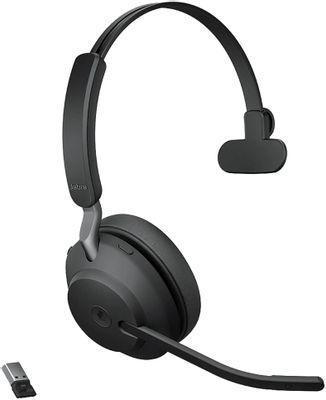 Гарнитура Jabra Evolve2 65, для компьютера/мобильных устройств, накладные, беспроводные/Bluetooth/USB, моно,