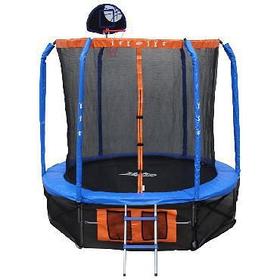 ECOS BS12FT-3 батут 12" с сеткoй, лесенкой и баскетбольным кольцом (010366)