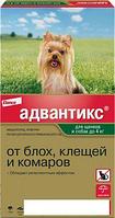Капли от блох и клещей Elanco Адвантикс для собак до 4кг (4 пипетки)
