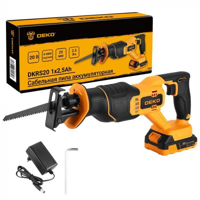 Сабельная пила аккумуляторная DEKO DKRS20 085-1127