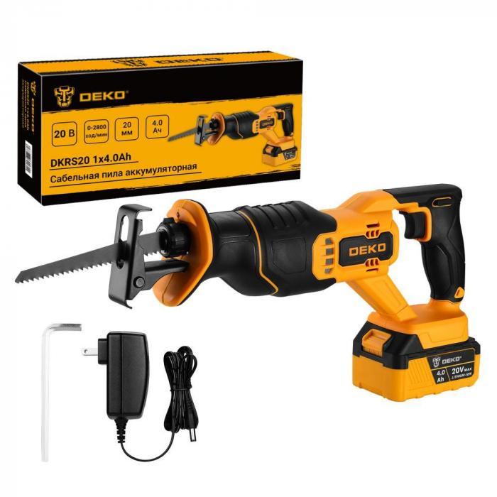 Сабельная пила аккумуляторная DEKO DKRS20 085-1126