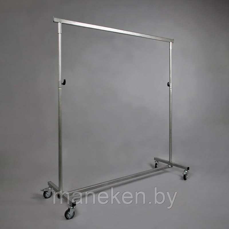 Вешало напольное для магазина одежды передвижное на колесах СТ-310-Л(серый)
