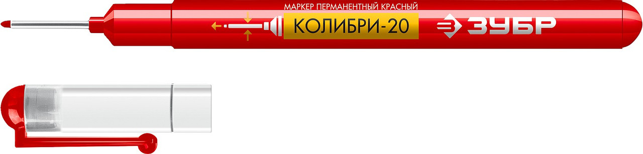 Маркер перманентный для отверстий КОЛИБРИ красный, 0.7 мм