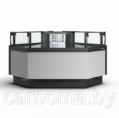 Холодильная витрина Сarboma Bavaria 4 GC110 VM-5-2 (с боковинами, открытая, внешний угол) версия 2.0 +2...+6