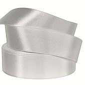 Лента атласная, 25 мм*23 м, тёплый белый