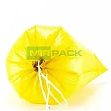 VIP Пакеты для мусора MIRPACK с завязками 35л, рулон 15шт, 18 мкм, желтые, фото 2