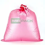 VIP Пакеты для мусора MIRPACK с завязками 35л рулон 15шт, 18 мкм, красные, фото 3