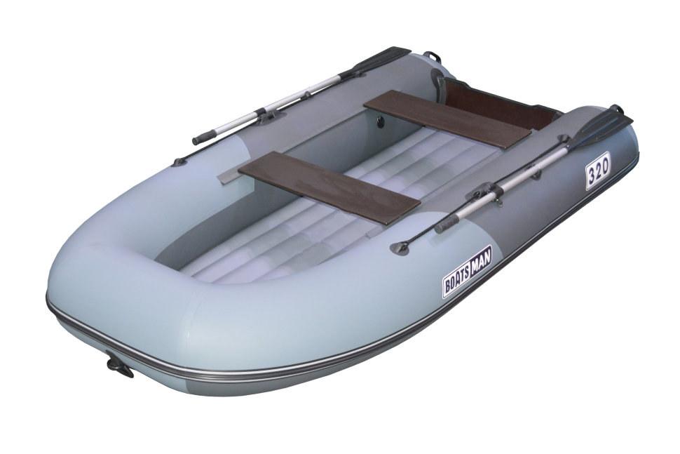 Надувная лодка BoatsMan (Боцман) BT340А (НДНД) серо-графитовый