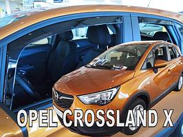 Ветровики вставные для Opel Crossland X (2017-) / Опель Кроссланд [25395](HEKO)