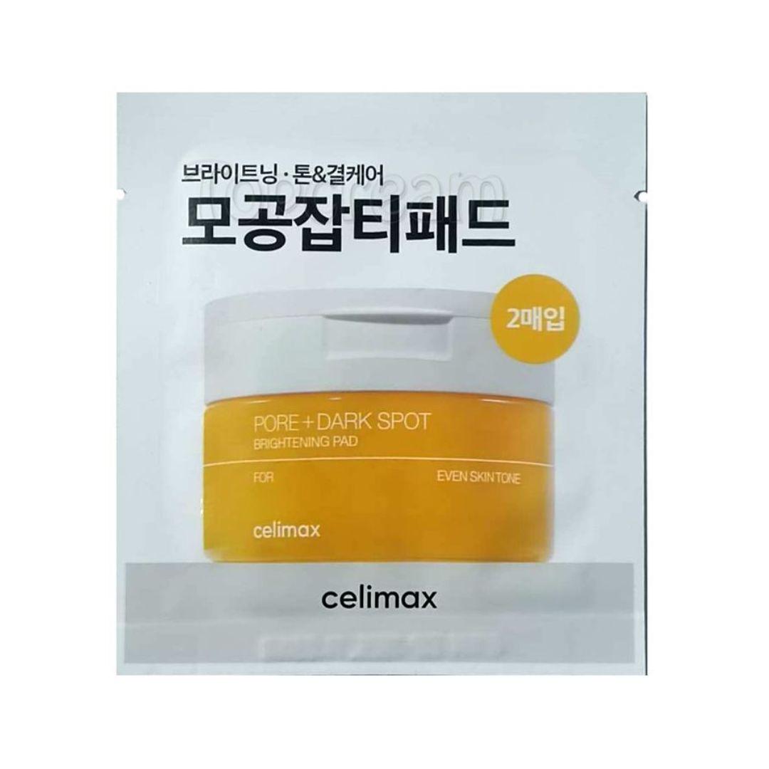 Тонер-пэды для выравнивания тона и рельефа кожи Celimax Pore+Dark Spot Brightening Pad, 2 шт/ 6 мл (пробник)