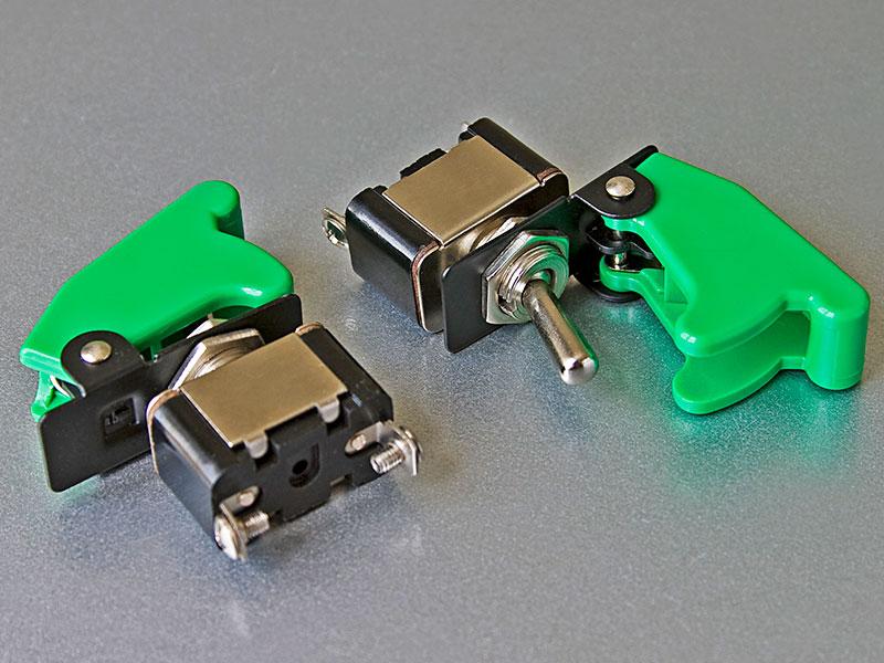 Тумблер SAC-01 green KN3A ON-OFF