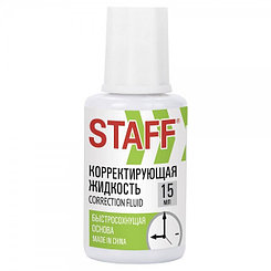 Корректирующая жидкость STAFF Basic, 15мл
