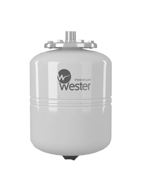 Бак мембранный для ГВС и гелиосистем Wester Premium 8л WDV 12 атм 3/4" НР (белый)