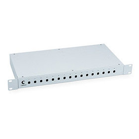 Оптический кросс 19" 16 ST (FC) Cabeus FO-19-16ST 1U серый
