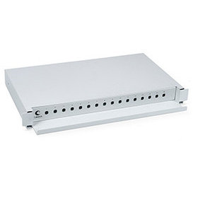 Оптический кросс 19" 16 ST (FC) Cabeus ODF-19-16-ST 1U серый
