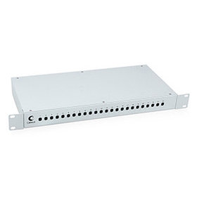 Оптический кросс 19" 24 ST (FC) Cabeus FO-19-24ST 1U серый