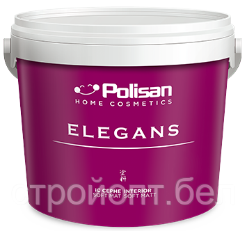 Интерьерная силикон-модифицированная краска Polisan Elegans Soft Mat, 7,5 л