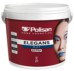 Интерьерная силикон-модифицированная антибактериальная краска Polisan Elegans Extra Mat, 7,5 л