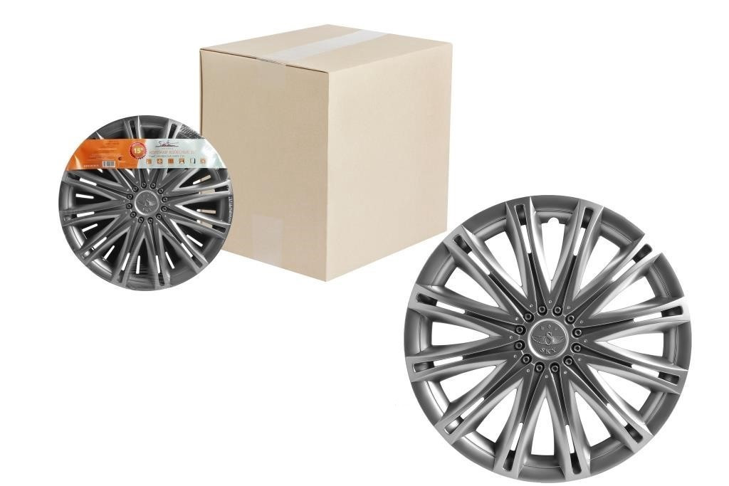 Колпак колеса декоративный R-13"Скай "серебристый( к-т 2шт)